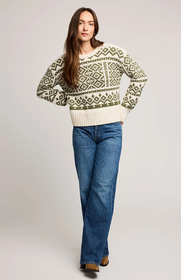 Gentle Fawn | Cypress Pullover Sweater | Heather Moss Green