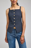 Gentle Fawn | Harper Button Down Vest | Navy