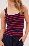 Gentle Fawn | Sierra Tank Top | Garnet Stripe