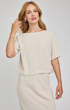 Gentle Fawn | Gemini Short Sleeve Top | Linen