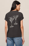 Z Supply | Martini Graphic Boyfriend Tee | Black Sand