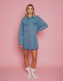 Brunette the Label | Denim Shania Blue Hearts Jacket