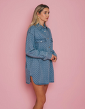 Brunette the Label | Denim Shania Blue Hearts Jacket