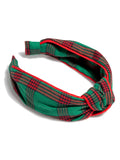 Shiraleah | Knotted Plaid Emerald Headband