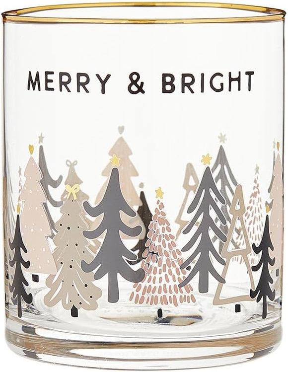 Santa Barbara | Merry & Bright 14oz Glass Cup #N6126