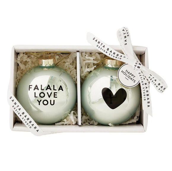 Santa Barbara | Glass Ornaments Set | FALALA + Love You #N6195