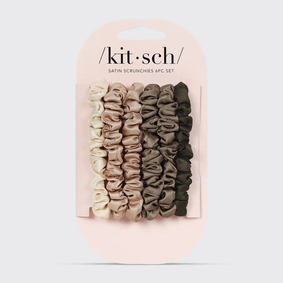 Kitsch | Ultra Petite Satin Scrunchies | 6pc Set