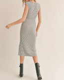 Sadie & Sage | Striped Knit Dress | Black +white | AG1341