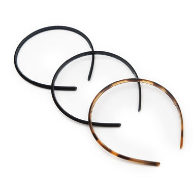 Kitsch | Recycled Plastic Thin Non Slip Headbands | 3pc