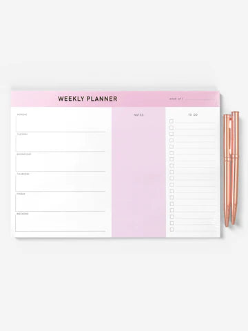 Ellie Rose | Weekly Planner with Rose Gold Pens
