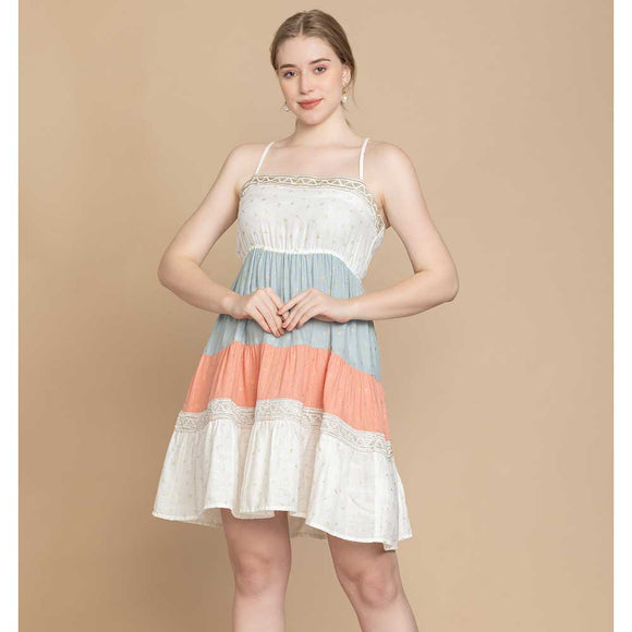Bohera | Myra Bag | Bohera Judith Anne Color Stripe Babydoll Dress