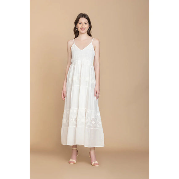 Bohera | Myra Bag | Adora Embroidered Smocking Tiered Dress