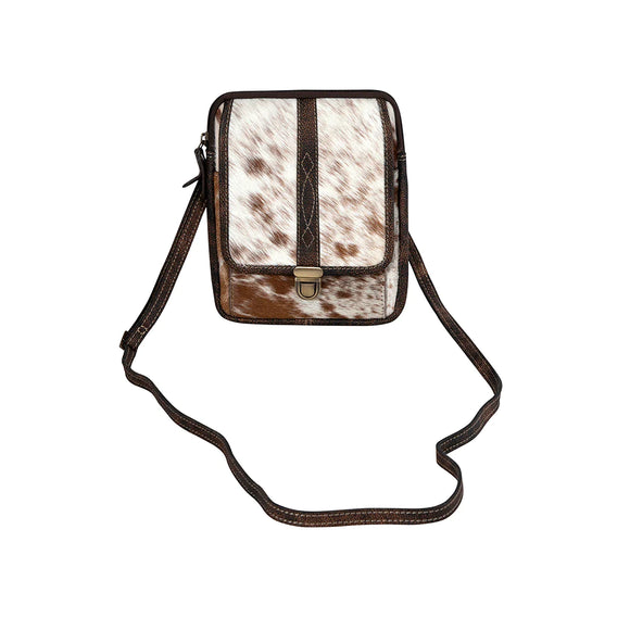 Myra Bag | Santa Mesa Mini Leather and Hairon Bag in Light Hide