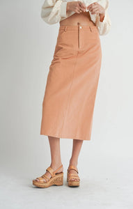 Sadie & Sage | Tea Time Twill Skirt | Camel