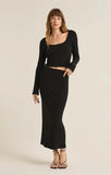 Z Supply | Louisa Rib Midi Skirt | Black