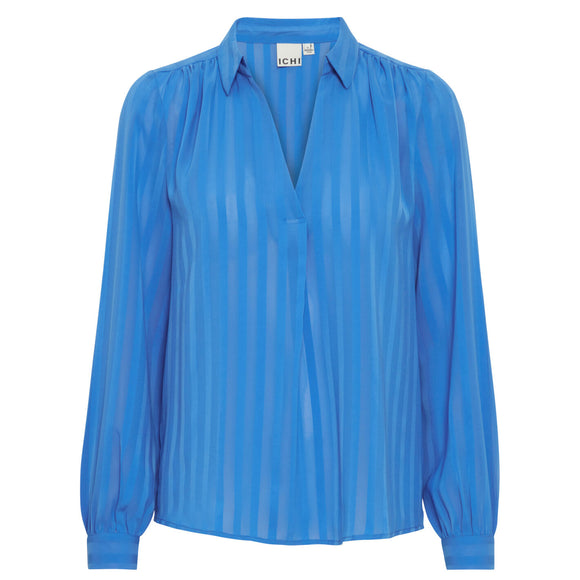 Ichi | Ihenavi Long Sleeve Blouse | Strong Blue