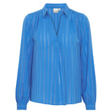 Ichi | Ihenavi Long Sleeve Blouse | Strong Blue