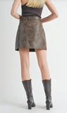 Sage The Label | Rebel Vegan Leather Mini Skirt | Chocolate