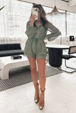 Sadie & Sage | Button Up Romper | Dark Sage | AG3909