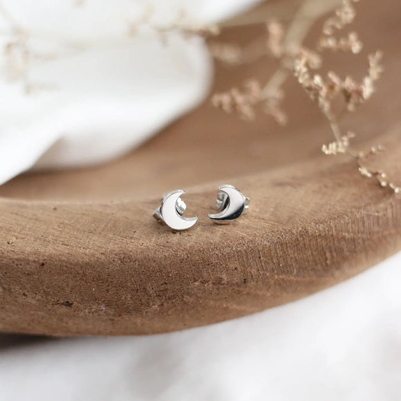 Birch Jewellery | Mini Crescent Moon Earrings