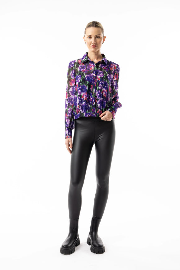 Angel Eye | Nashi | M029221 | Faux Leather Black Legging
