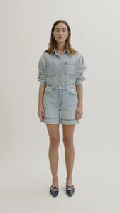 Daze | Easy Rider Mid Rise Cuffed Shorts | Dew Drop