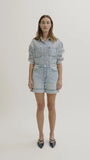 Daze | Easy Rider Mid Rise Cuffed Shorts | Dew Drop