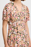 B. Young | BYMMJOELLA Joella V-Neck Dress | Coral Blush Flower