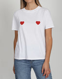 Brunette The Label | Double Heart Classic Tee