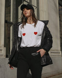 Brunette The Label | Double Heart Classic Tee