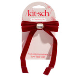 Kitsch | Red Velvet Bow Clip
