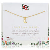 Lucky Feather | Moon Necklace You’re My Person | Gold