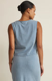 Z Supply | Noelle Jersey Denim Top | Ocean Air Indigo