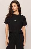 Z Supply | Sway Textured Cropped Tee | Black