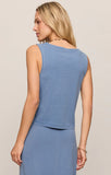 Z Supply | Solace Knit Denim Top | Santorini Indigo