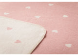 David Fussennegger | Juwel Baby Blanket | Pink Hearts Allover