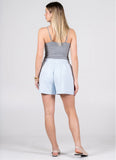 C’est Moi | Recycled Poly Cotton Fleece Shorts | Ice Blue