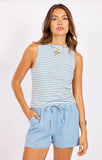 Sage the Label | The Baby Bud Stripe Tank | Blue Ivory