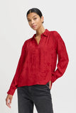 B. Young | Byflikka Button Up Blouse | Haute Red