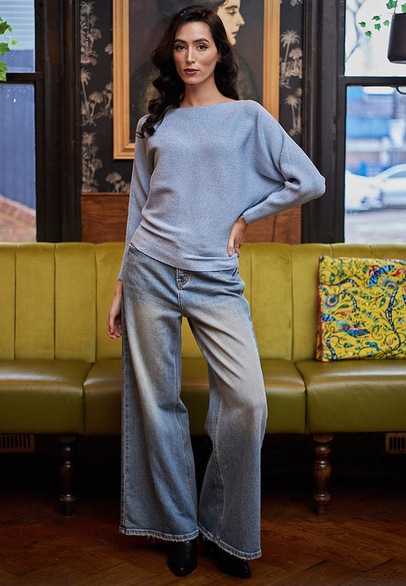 Angel Eye | MO38692 Shackleford | Jumper Blue Sparkling Top