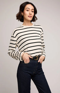 Gentle Fawn | Indy Long Sleeve Top | Cream Stripe
