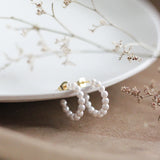 Birch Jewellery | Beaded Pearl Hoop Earrings