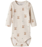 Name It | Long Sleeve Bear Beige Bodysuit | Peyote Melange