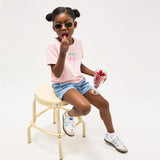 Miles the Label | Cherries on Pink Ruched T-Shirt | Girls