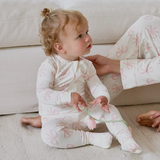 Petit Lem | Bows Print on Ivory Convertible Sleeper