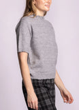 Pink Martini | Elyse Short Sleeve Sweater | Grey