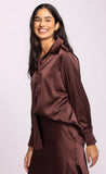 Pink Martini | Myla Brown Button Up Top