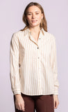 Pink Martini | Sapphire Top | Brown Stripe