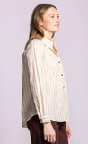 Pink Martini | Sapphire Top | Brown Stripe