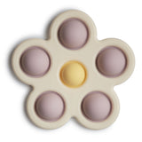 Mushie | Flower Press Fidget Toy | Soft Lilac & Ivory